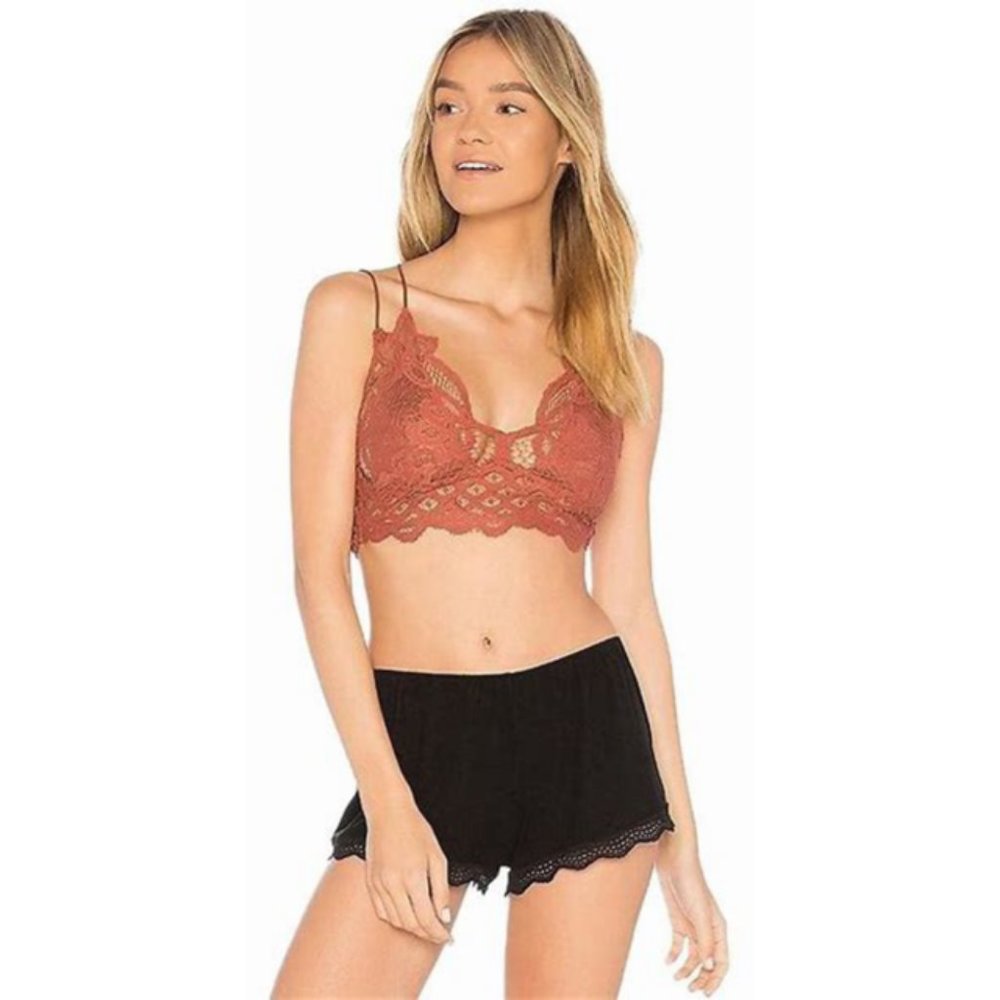 Last One! Free People Adella Bralette in Copper - Picture 2 of 9